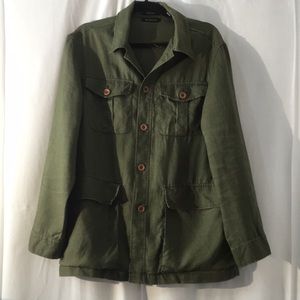 Brandini Military Style Linen Blazer